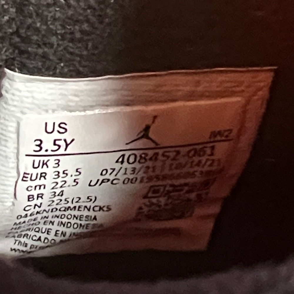 Air Jordan Flight 4 Retro "Infrared" Black Grey Red Youth GS Size 3.5Y - Picture 8 of 10